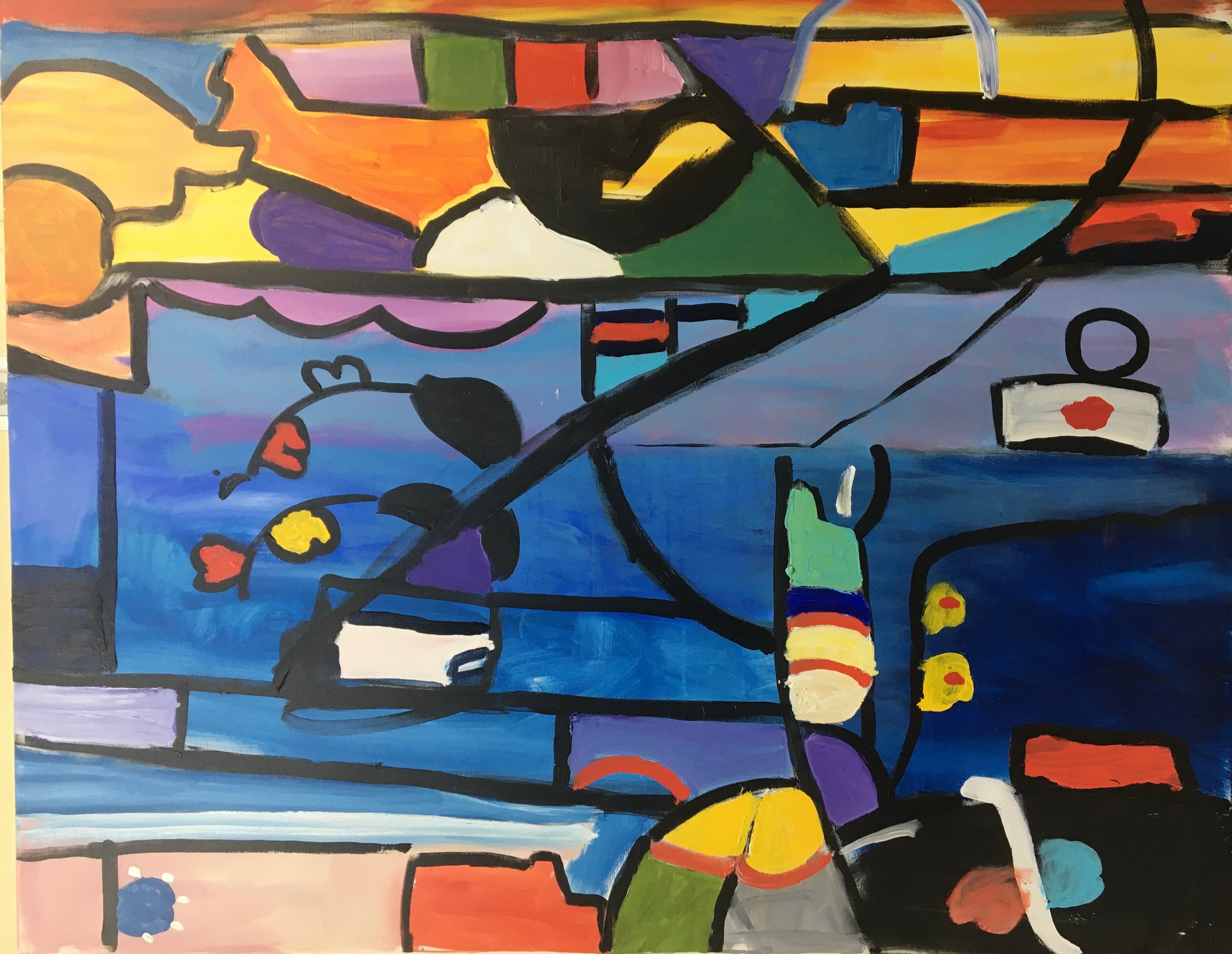 "Flower Show" -- 48" x 60"