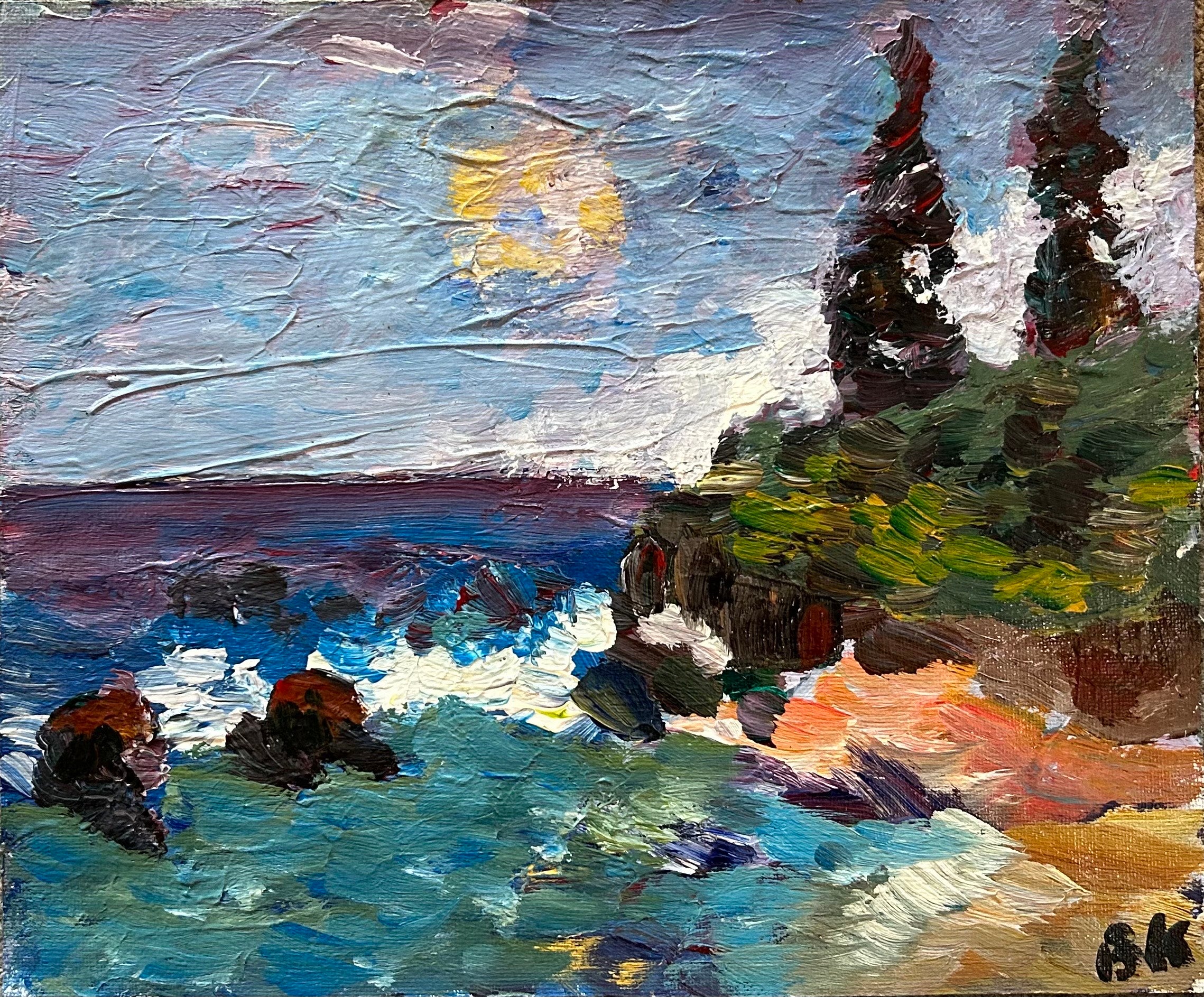 "Afternoon at Cove" -- 12" x 10"