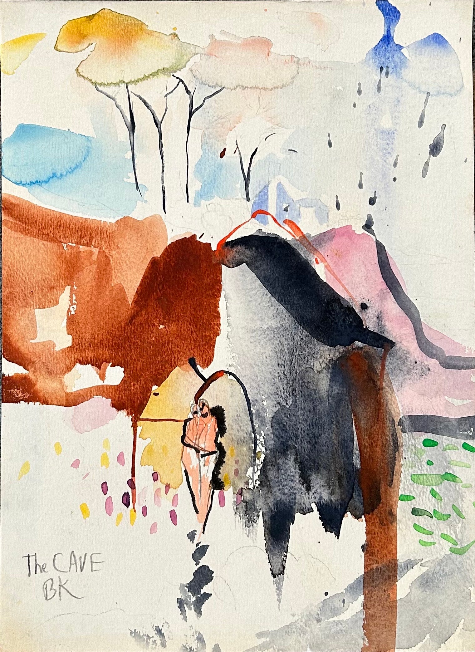 "The Cave" -- 15" x 11"