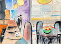 "Lunch at the Spirit Bar" -- 11" x 15"