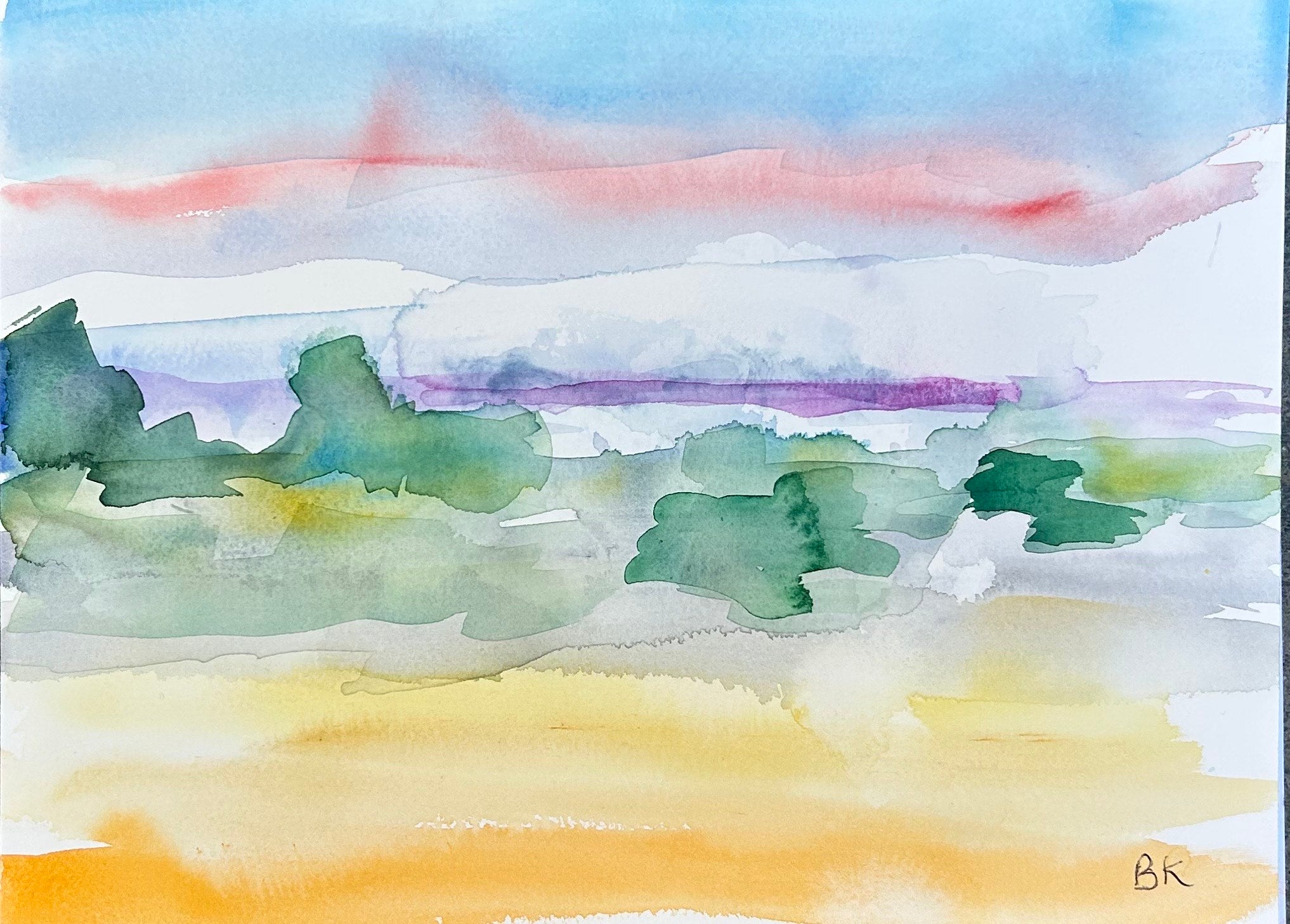 Beach Scene -- 9" x 12"